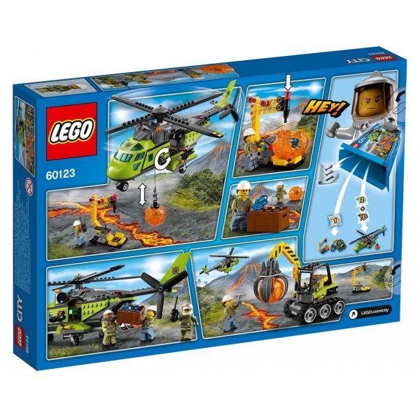 LEGO City Underwater Грузовой вертолёт исследователей вулканов 60123