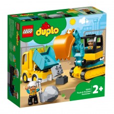 LEGO DUPLO Конструктор Грузовик и гусеничный экскаватор 10