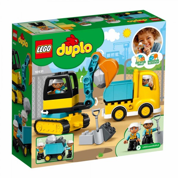 LEGO DUPLO Конструктор Грузовик и гусеничный экскаватор 10931