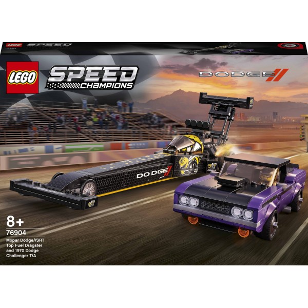 LEGO Speed Champions КонструкторMopar Dodge//SRT Top Fuel Dragster and 1970 Dodge Challenger T/A 76904
