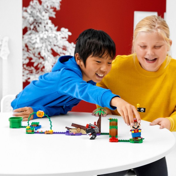 LEGO Super Mario Конструктор Дополнительный уровень Встреча в джунглях с кусакой на цепи 71381