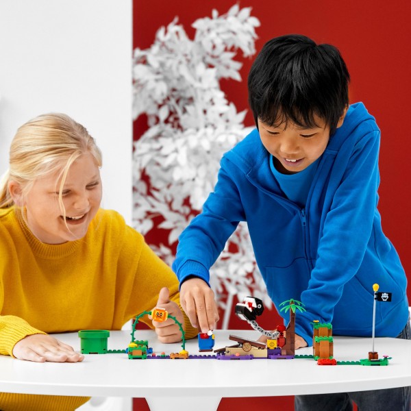 LEGO Super Mario Конструктор Дополнительный уровень Встреча в джунглях с кусакой на цепи 71381