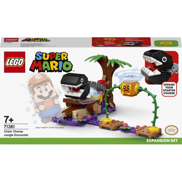 LEGO Super Mario Конструктор Дополнительный уровень Встреча в джунглях с кусакой на цепи 71381