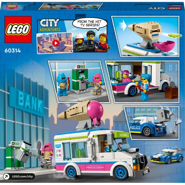 LEGO City Конструктор Погоня полиции за грузовиком с мороженым 60314