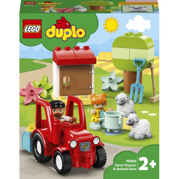 LEGO DUPLO Конструктор Сельскохозяйственный трактор и уход за животными 10950