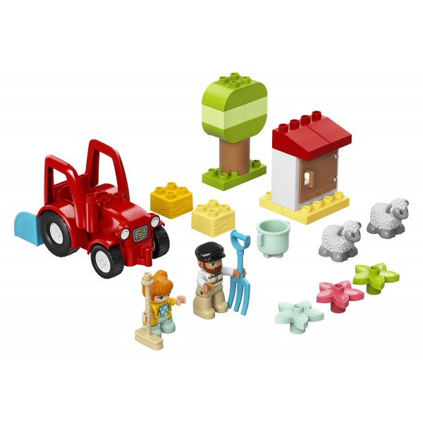 LEGO DUPLO Конструктор Сельскохозяйственный трактор и уход за животными 10950