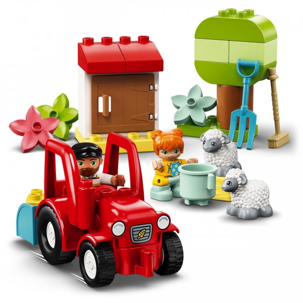 LEGO DUPLO Конструктор Сельскохозяйственный трактор и уход за животными 10950
