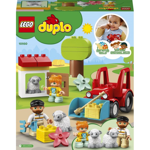 LEGO DUPLO Конструктор Сельскохозяйственный трактор и уход за животными 10950