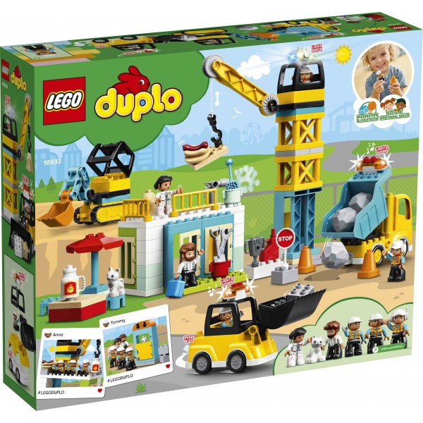 LEGO DUPLO Конструктор Подъемный кран и строительство 10933