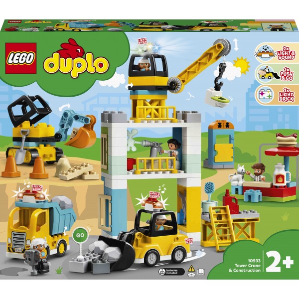 LEGO DUPLO Конструктор Подъемный кран и строительство 10933
