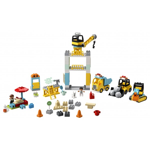 LEGO DUPLO Конструктор Подъемный кран и строительство 10933