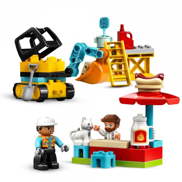 LEGO DUPLO Конструктор Подъемный кран и строительство 10933