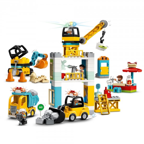 LEGO DUPLO Конструктор Подъемный кран и строительство 10933