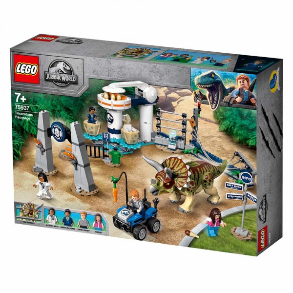 LEGO Jurassic World Конструктор Ярость трицератопса 75937