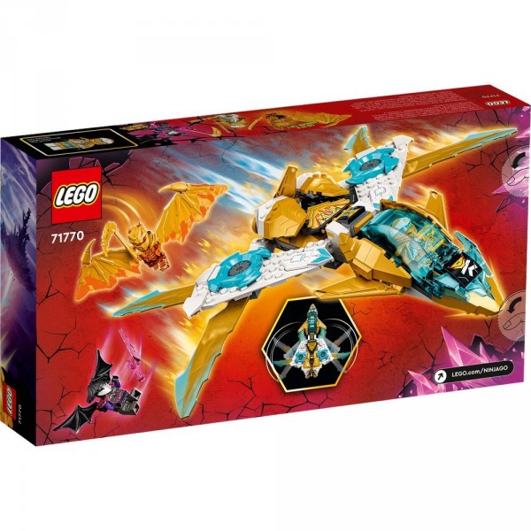 LEGO Ниндзяго (NinjaGo) Конструктор Реактивный самолёт Зейна «Золотой дракон» 71770