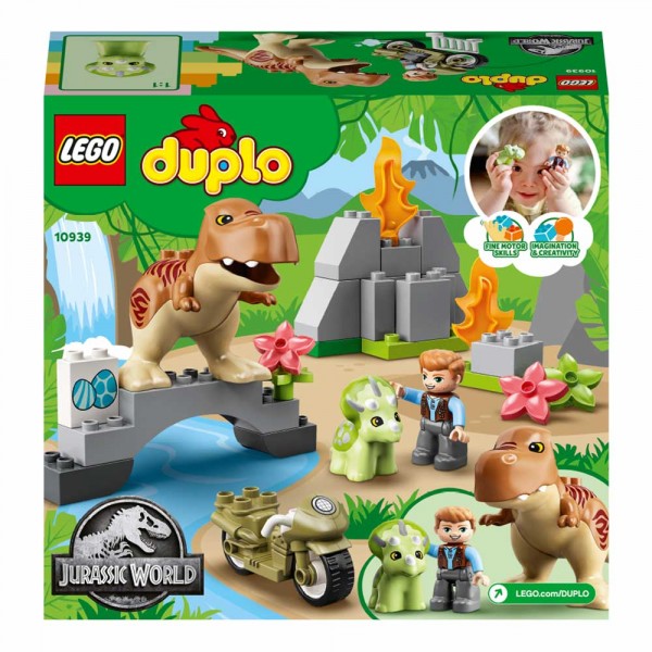 LEGO DUPLO Конструктор Побег динозавров: тираннозавр и трицератопс 10939