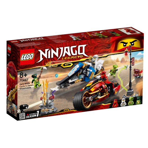 LEGO Ниндзяго (NinjaGo) Конструктор Мотоцикл-клинок Кая и снегоход Зейна 70667