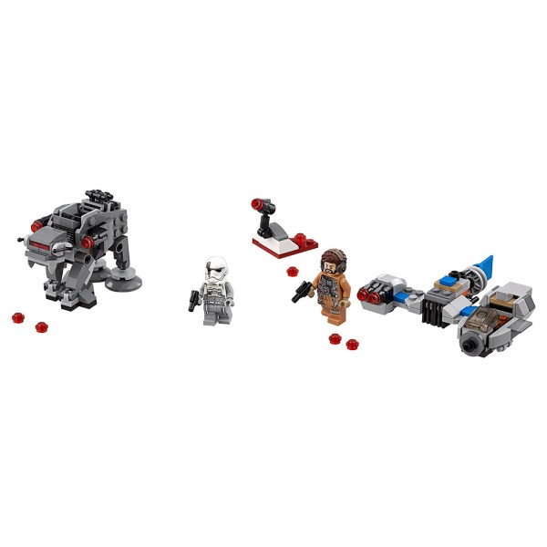 LEGO Star Wars Конструктор Микроистребитель летающий мотоцикл против Ходуна Первого Орден 75195