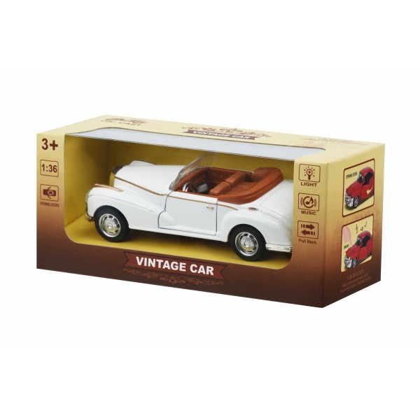 Автомобиль Same Toy Vintage Car Белый открытый кабриолет 601-4Ut-6
