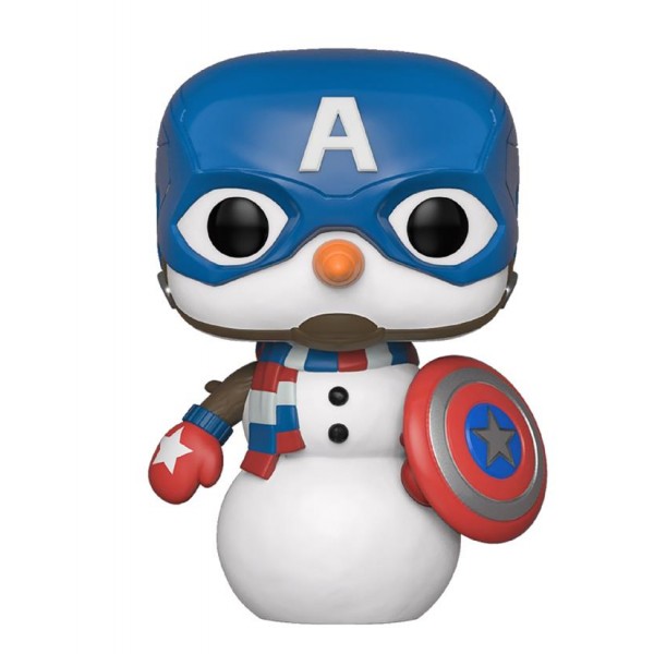 Коллекционная фигурка Funko POP! Bobble: Marvel: Holiday: Capt America 43335