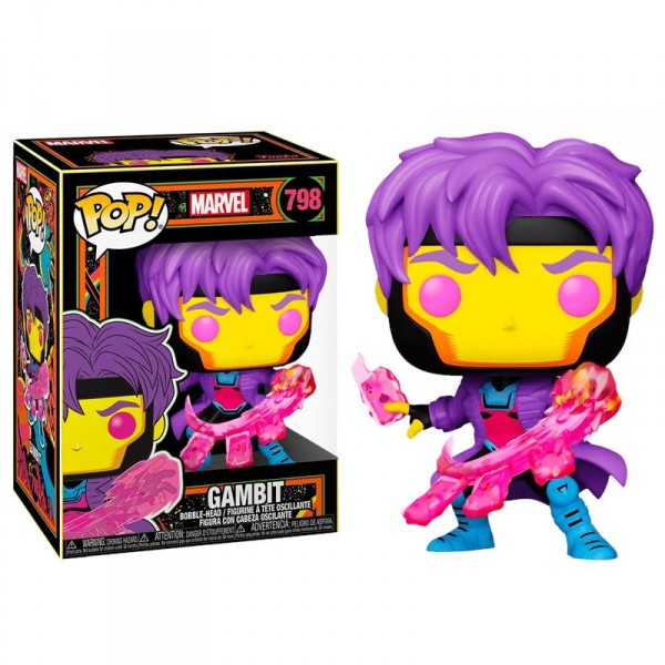Коллекционная Фигурка Funko POP! Marvel Black Light Gambit Реми Этьен Лебо 55628