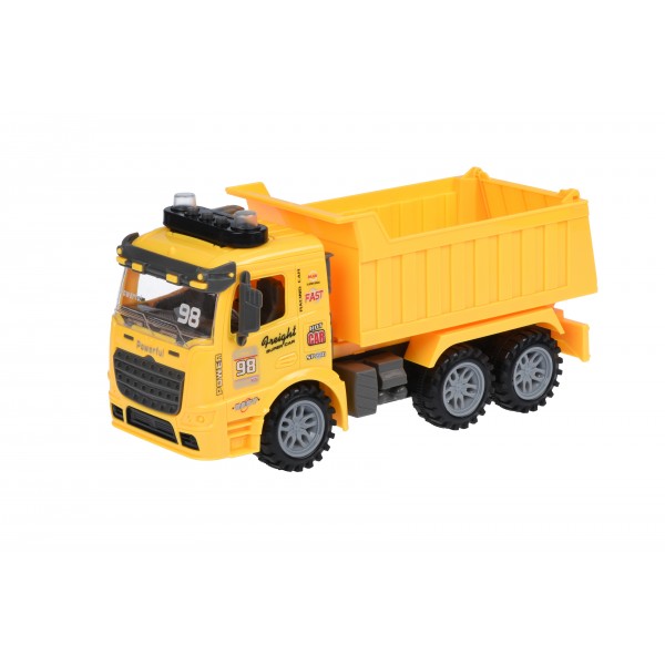 Машинка инерционная Same Toy Truck Самосвал желтый со светом и звуком 98-614AUt-1