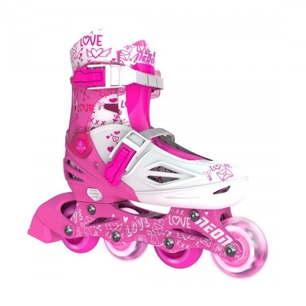 Роликовые коньки Neon Combo Skates Розовый (Размер 30-33) NT09P4