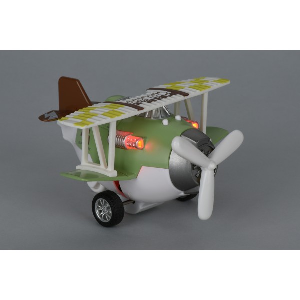 Самолет металический инерционный Same Toy Aircraft зеленый со светом и музыкой SY8015Ut-2