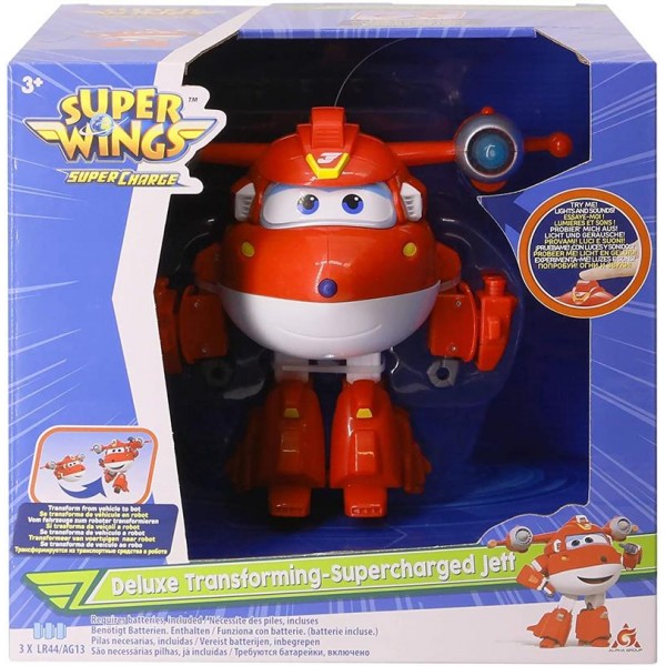Фигурка-трансформер Super Wings Супер крылья Jett, Джетт, свет, звук EU740431