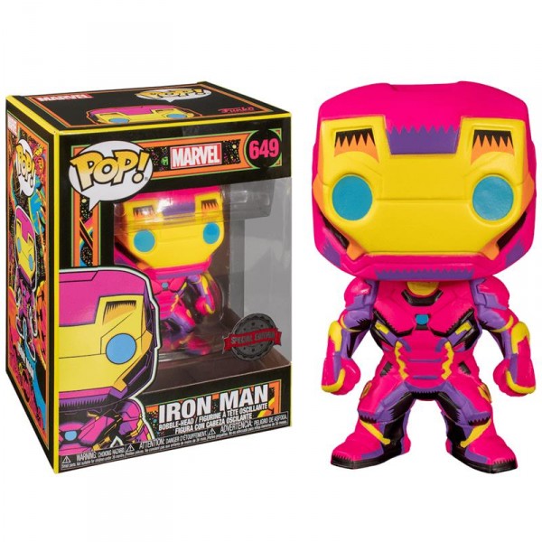 Коллекционная фигурка Funko Pop! Marvel: Black Light: Iron Man FUN2549581