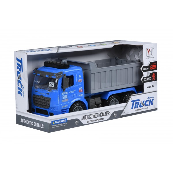 Машинка инерционная Same Toy Truck Самосвал синий со светом и звуком 98-614AUt-2