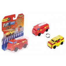 Машинка-трансформер Flip Cars 2 в 1 Пожарный автомобиль и Внедорожник