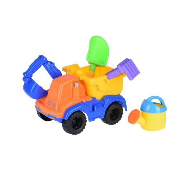 Набор для игры с песком Same Toy с Экскаватором 4шт оранжевый HY-1810WUt-2