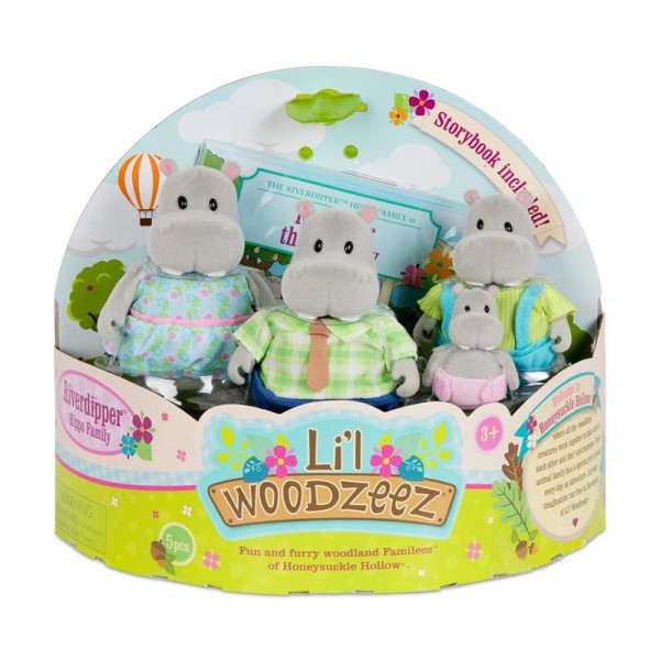 Набор фигурок Lil Woodzeez Семья Бегемотов WZ6583Z