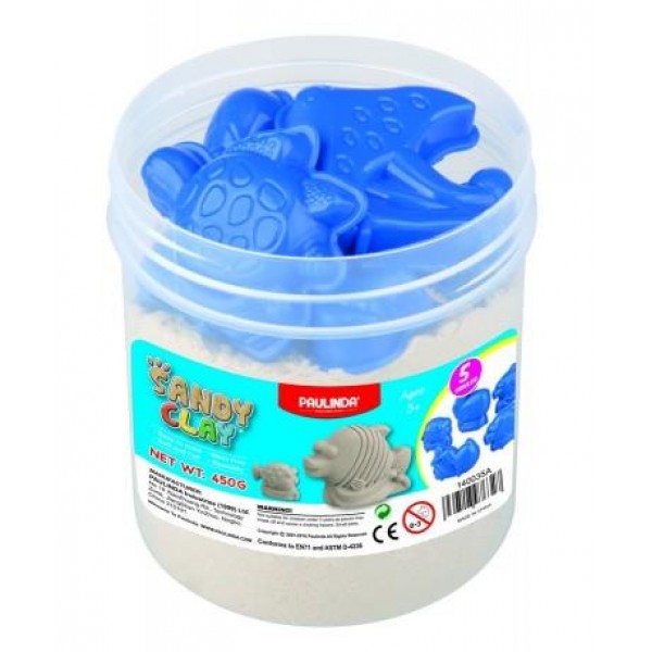 Песок для творчества Paulinda Sandy clay ведро 450г 5 ед PL-140035A