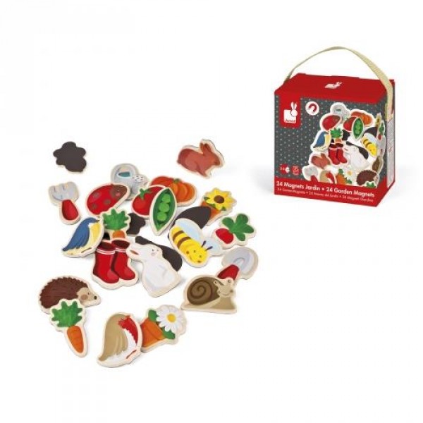 Игровые фигурки на магнитах Janod Сад 24 эл. J08156