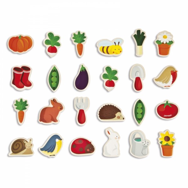 Игровые фигурки на магнитах Janod Сад 24 эл. J08156