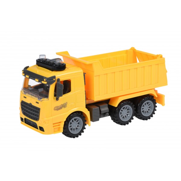 Машинка инерционная Same Toy Truck Самосвал желтый со светом и звуком 98-611AUt-1