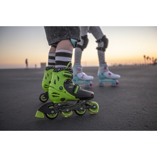 Роликовые коньки Neon Combo Skates Салатовый (Размер 30-33) NT09G4