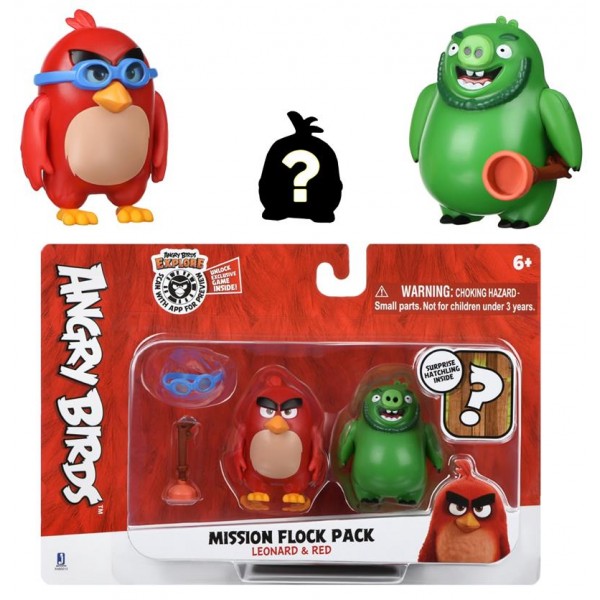Игровая фигурка Jazwares Angry Birds ANB Mission Flock Ред и Леонард ANB0010