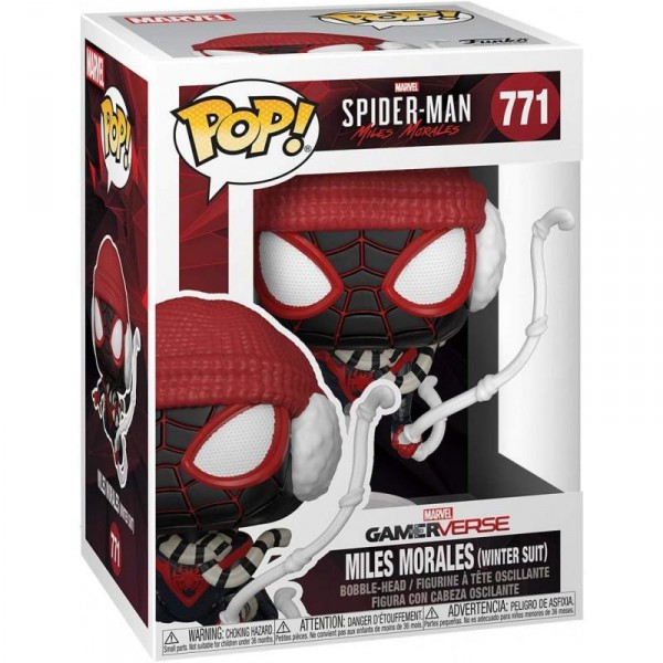 Коллекционная фигурка Funko POP! Bobble Marvel Games Miles Morales Miles Winter Suit 54692