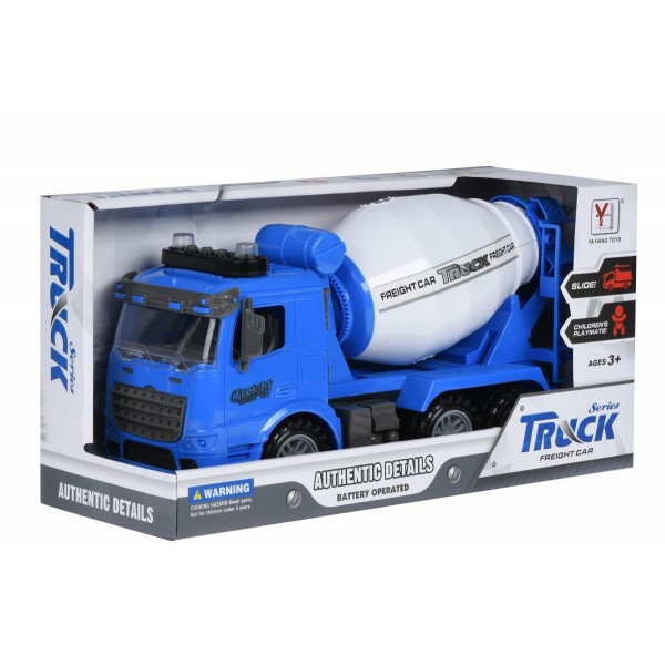 Машинка инерционная Same Toy Truck Бетономешалка синяя со светом и звуком 98-612AUt-1