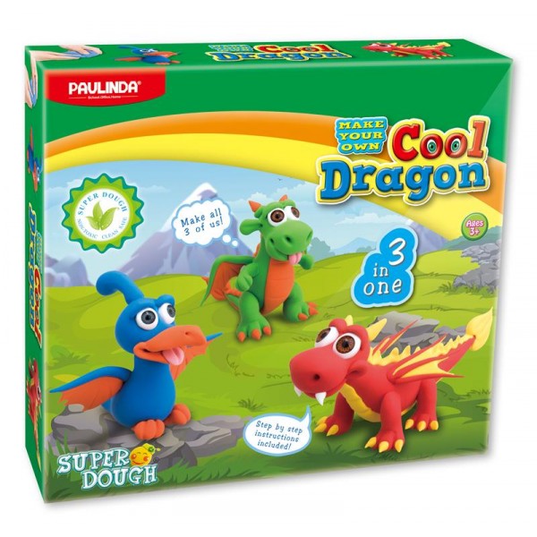 Масса для лепки Paulinda Super Dough Cool Dragon Драконы 3 в 1 PL-081554