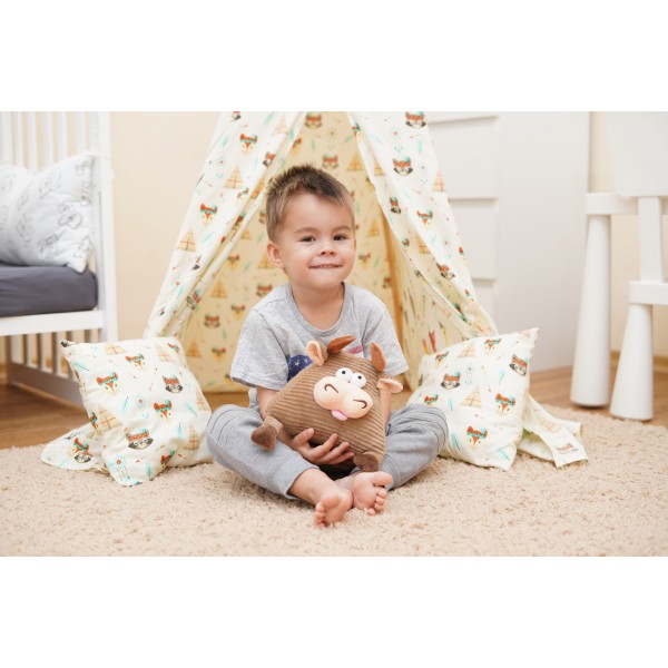 Мягкая игрушка Same Toy Корова/Бык (коричневый) 16см X1656/16A