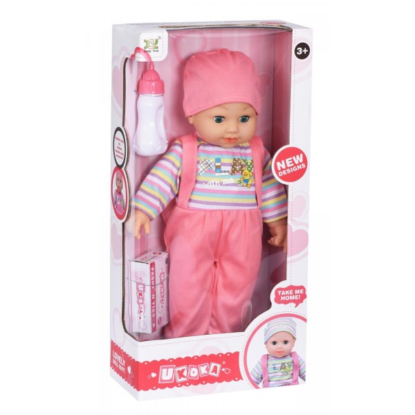 Пупс Same Toy в полосатом со звуком 45 см 8023C4Ut