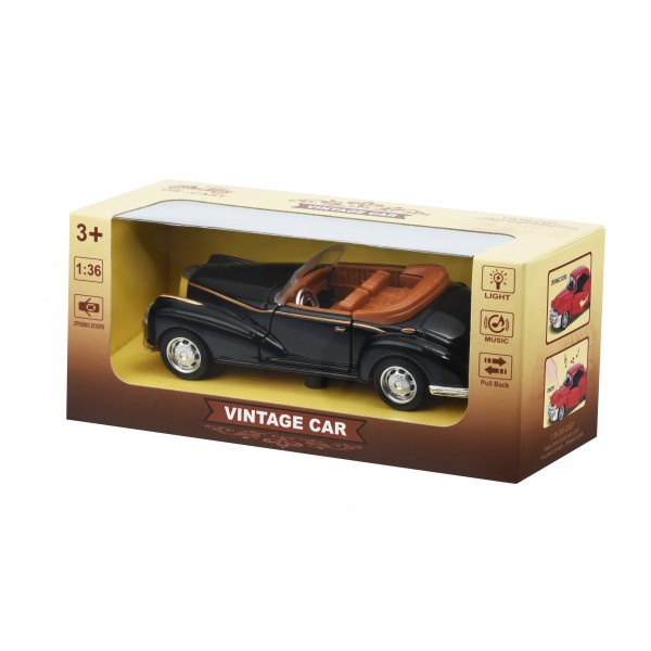 Автомобиль Same Toy Vintage Car черный открытый кабриолет 601-4Ut-4