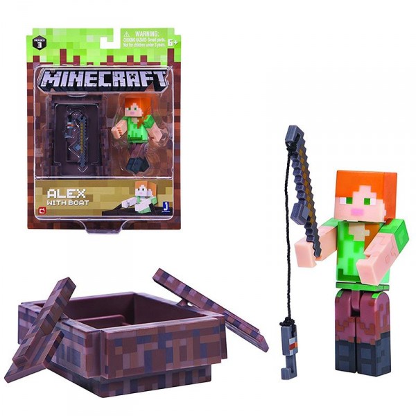 Игровая фигурка Minecraft Alex with Boat серия 3 16491M