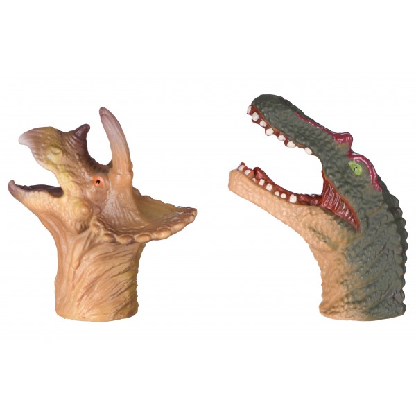 Игровой набор Same Toy Пальчиковый театр 2 ед, Спинозавр и Трицератопс X236Ut-4