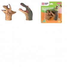 Игровой набор Same Toy Пальчиковый театр 2 ед, Спинозавр и