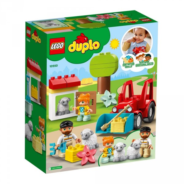 Конструктор LEGO DUPLO Сельскохозяйственный трактор и уход за животными 10950
